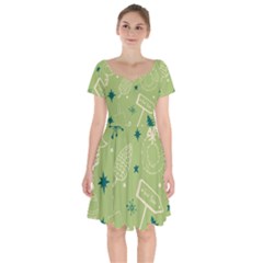 Angel-1 Short Sleeve Bardot Dress