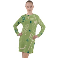 Angel-1 Long Sleeve Hoodie Dress