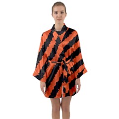 Halloween-background Long Sleeve Satin Kimono