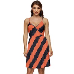 Halloween-background V-neck Pocket Summer Dress 