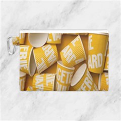 Yellow-cups Canvas Cosmetic Bag (large)