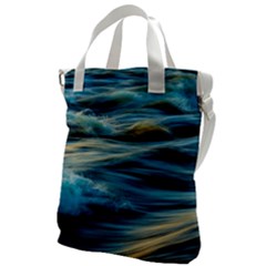 Waves Wave Water Blue Sea Ocean Abstract Canvas Messenger Bag