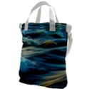 Waves Wave Water Blue Sea Ocean Abstract Canvas Messenger Bag View1