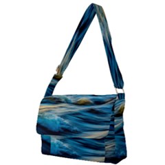 Waves Wave Water Blue Sea Ocean Abstract Full Print Messenger Bag (l)