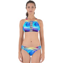 Art Fantasy Painting Colorful Pattern Design Perfectly Cut Out Bikini Set