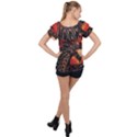 Dragon Ruffle Collar Chiffon Blouse View2