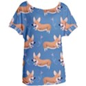 Corgi Patterns Women s Oversized Tee View1