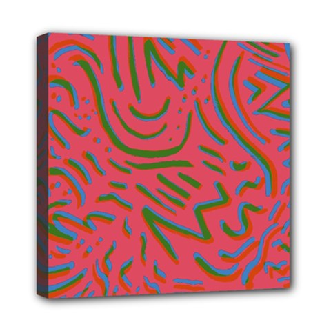Pattern Saying Wavy Mini Canvas 8  X 8  (stretched)