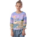 Vacation Island Sunset Sunrise Kids  Cuff Sleeve Top View1