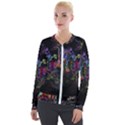 Grunge Paint Splatter Splash Ink Velvet Zip Up Jacket View1