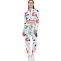 Vector Set Isolates With Cute Birds Scandinavian Style Cropped Zip Up Lounge Set View1
