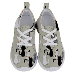 Cute Cat Seamless Pattern Running Shoes
