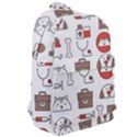 Vector Thin Line Art Vet Seamless Pattern Classic Backpack View2