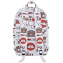 Vector Thin Line Art Vet Seamless Pattern Classic Backpack View3