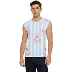French Bulldog Dog Seamless Pattern Men s Raglan Cap Sleeve Tee