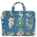 Seamless-pattern-funny-astronaut-outer-space-transportation MacBook Pro 16  Double Pocket Laptop Bag  View2