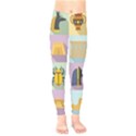 Egypt-icons-set-flat-style Kids  Leggings View1