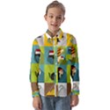 Egypt-travel-items-icons-set-flat-style Kids  Long Sleeve Shirt View1