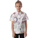 Seamless-pattern-cute-unicorn-cartoon-hand-drawn Kids  Short Sleeve Shirt View1