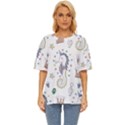 Seamless-pattern-cute-unicorn-cartoon-hand-drawn Oversized Basic Tee View1