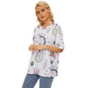 Seamless-pattern-cute-unicorn-cartoon-hand-drawn Oversized Basic Tee View2