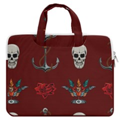 Tattoo-old-school-background-pattern Macbook Pro 13  Double Pocket Laptop Bag