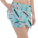 Beach-surfing-surfers-with-surfboards-surfer-rides-wave-summer-outdoors-surfboards-seamless-pattern- Classic Tennis Skirt View3