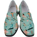 Beach-surfing-surfers-with-surfboards-surfer-rides-wave-summer-outdoors-surfboards-seamless-pattern- Women s Chunky Heel Loafers View1