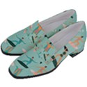 Beach-surfing-surfers-with-surfboards-surfer-rides-wave-summer-outdoors-surfboards-seamless-pattern- Women s Chunky Heel Loafers View2