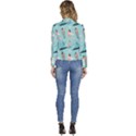 Beach-surfing-surfers-with-surfboards-surfer-rides-wave-summer-outdoors-surfboards-seamless-pattern- Women s Long Sleeve Revers Collar Cropped Jacket View4