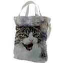 Cat Pet Art Abstract Watercolor Canvas Messenger Bag View1