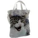 Cat Pet Art Abstract Watercolor Canvas Messenger Bag View2