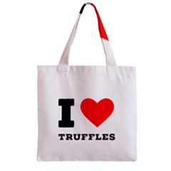 I Love Truffles Zipper Grocery Tote Bag by ilovewhateva