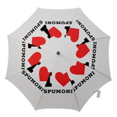 I Love Spumoni Hook Handle Umbrellas (large) by ilovewhateva