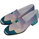 Tsunami Tidal Waves Wave Minimalist Ocean Sea Women s Chunky Heel Loafers View2