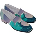 Tsunami Tidal Waves Wave Minimalist Ocean Sea Women s Chunky Heel Loafers View3