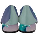 Tsunami Tidal Waves Wave Minimalist Ocean Sea Women s Chunky Heel Loafers View4