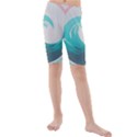 Tidal Wave Ocean Sea Tsunami Wave Minimalist Kids  Mid Length Swim Shorts View1