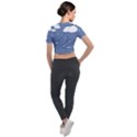 Clouds Rain Paper Raindrops Weather Sky Raining Short Sleeve Cropped Jacket View2