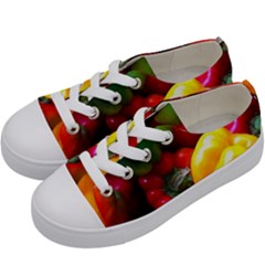 Colorful Capsicum Kids  Low Top Canvas Sneakers
