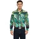 Waterfall Jungle Nature Paper Craft Trees Tropical Men s Long Sleeve Pocket Shirt  View1