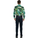 Waterfall Jungle Nature Paper Craft Trees Tropical Men s Long Sleeve Pocket Shirt  View2