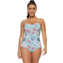 Nautical-marine-symbols-seamless-pattern Retro Full Coverage Swimsuit View1