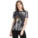 Astronaut Space Walk Women s Short Sleeve Rash Guard View1