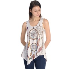 Coloured-dreamcatcher-background Sleeveless Tunic