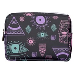 Vintage-seamless-pattern-with-tribal-art-african-style-drawing Make Up Pouch (medium) by Salman4z