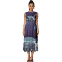 Alien-astronaut-scene Sleeveless Round Neck Midi Dress View1
