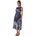 Alien-astronaut-scene Sleeveless Round Neck Midi Dress View2