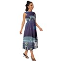 Alien-astronaut-scene Sleeveless Round Neck Midi Dress View3
