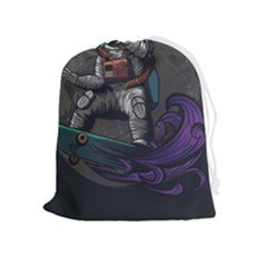 Illustration-astronaut-cosmonaut-paying-skateboard-sport-space-with-astronaut-suit Drawstring Pouch (xl)